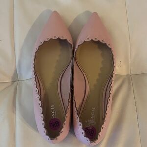 Coach Pink Scalloped Flats